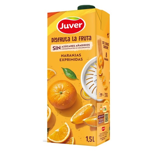 JUVER DISFRUTA Nèctar de taronja espremuda sense sucre en cartró