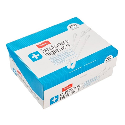 BONPREU Bastonets higiènics 100% cotó