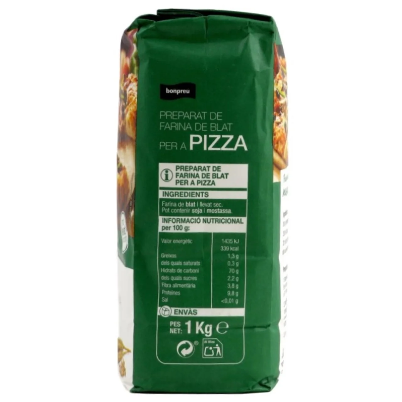 BONPREU Preparado de harina de trigo para pizza