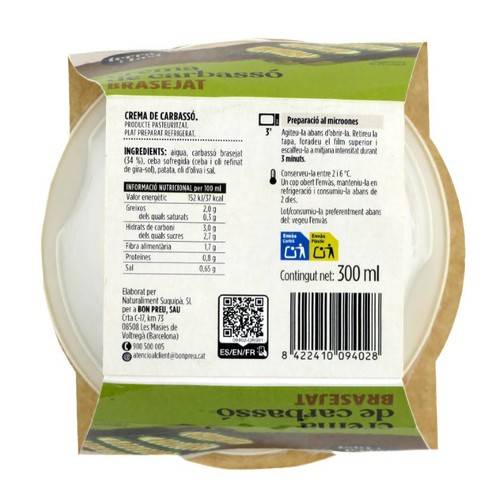TERRA I TAST Crema de carbassó brasejat