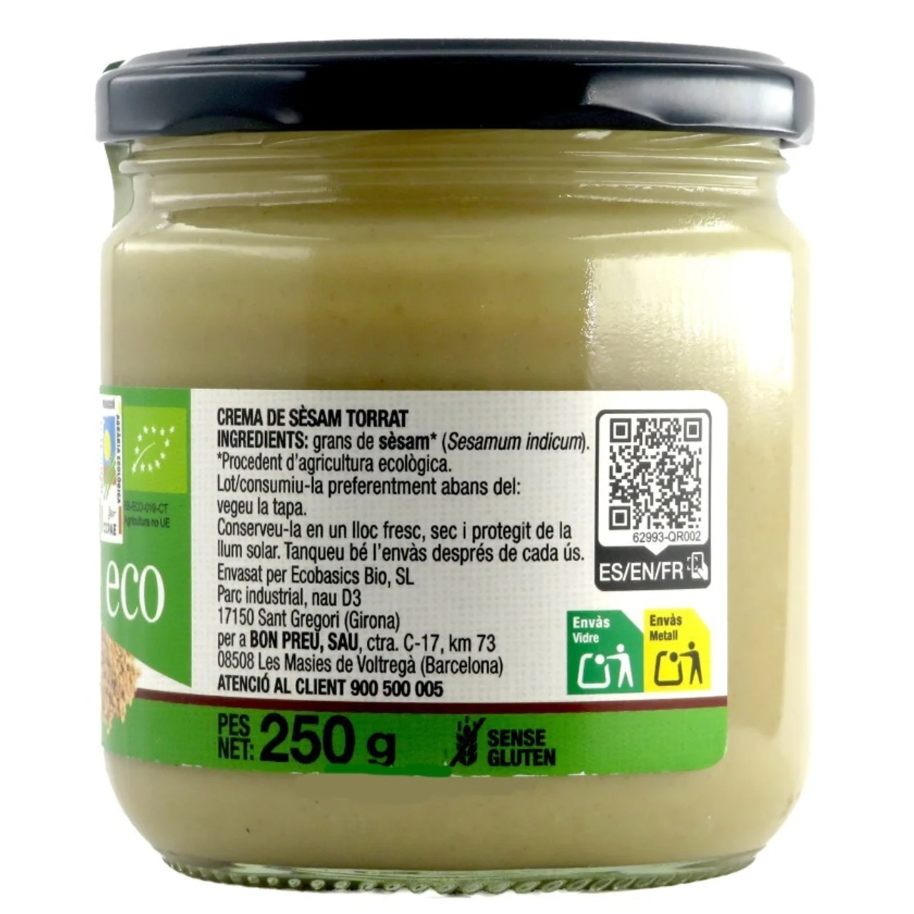 BONPREU Tahina crema de sésamo tostado eco