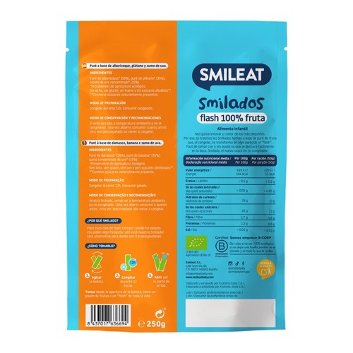 SMILEAT Gelat amb gust d'albercoc i plàtan ecològic