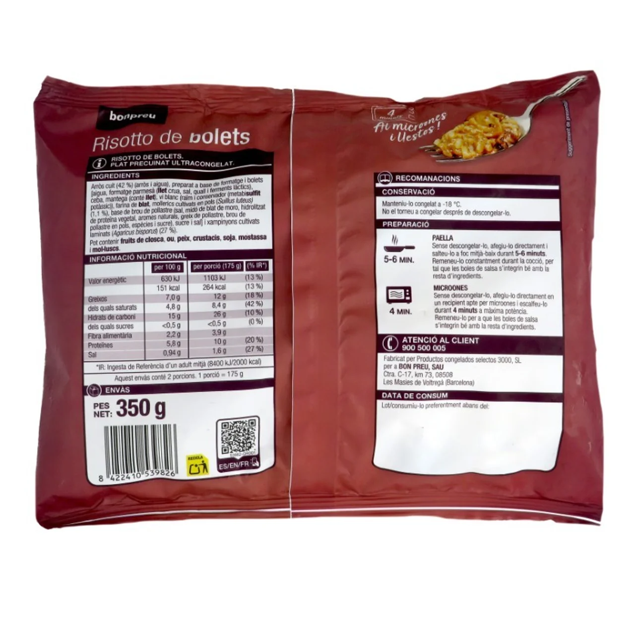 BONPREU Risotto de setas