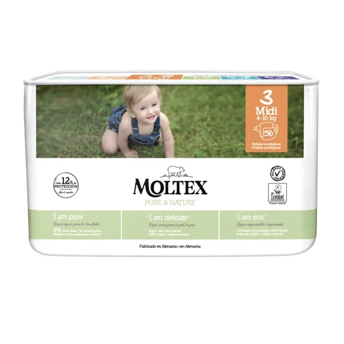 Pañales T2 (3-6 kg) ecológico Pure&Nature