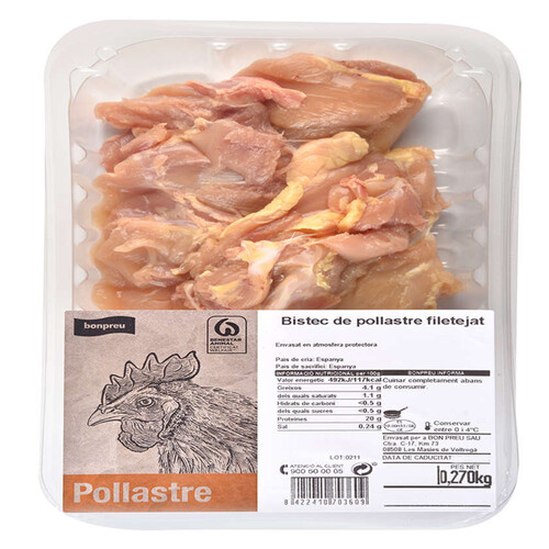 BONPREU Bistec pollastre en filet