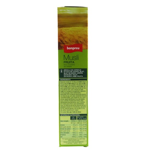 BONPREU Musli de fruita amb flocs cruixents de cereals