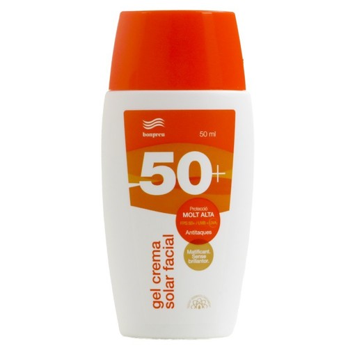 BONPREU Gel crema solar facial FPS 50+