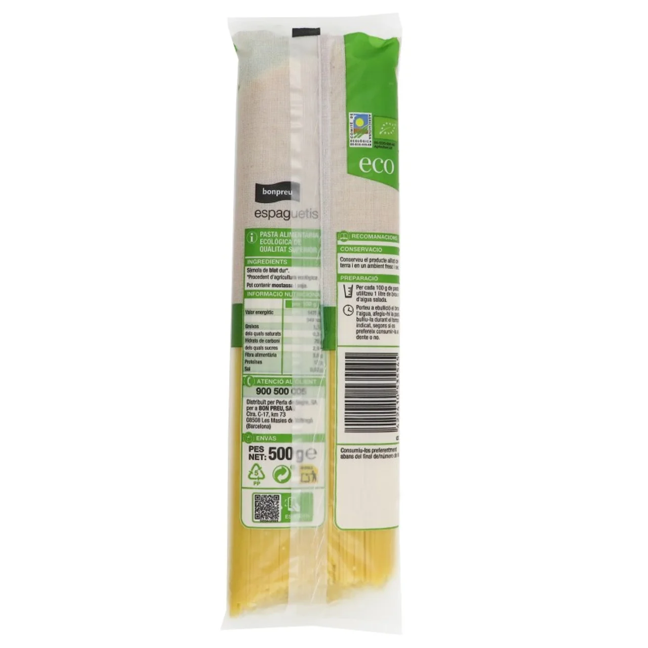 BONPREU Espaguetis ecológicos