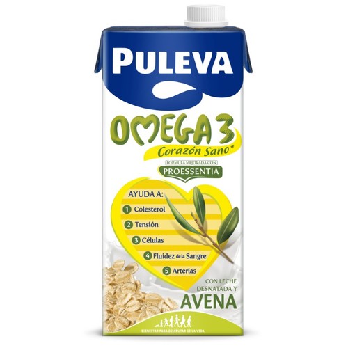 PULEVA OMEGA 3 Llet desnatada amb civada en cartró