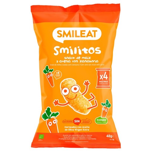 SMILEAT Snack de blat de moro, civada i pastanaga ecològic +8 mesos