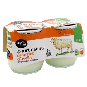 TERRA I TAST Iogurt natural desnatat d'ovella ecològic