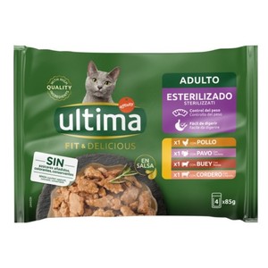 Comida de carne para gato esterilizado