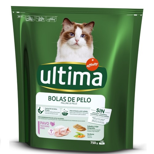 ULTIMA Menjar de gall d'indiot per a gat boles de pèl