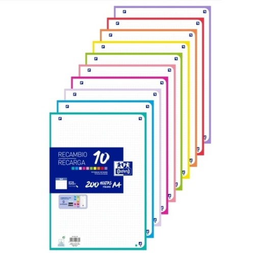 OXFORD Recanvi paper a4 200 fulls