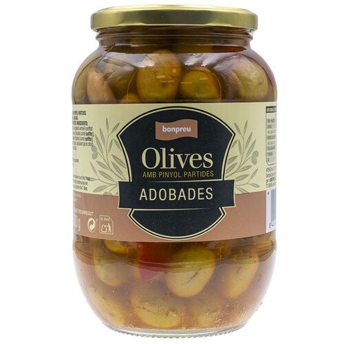 BONPREU Olives amb pinyol partides adobades
