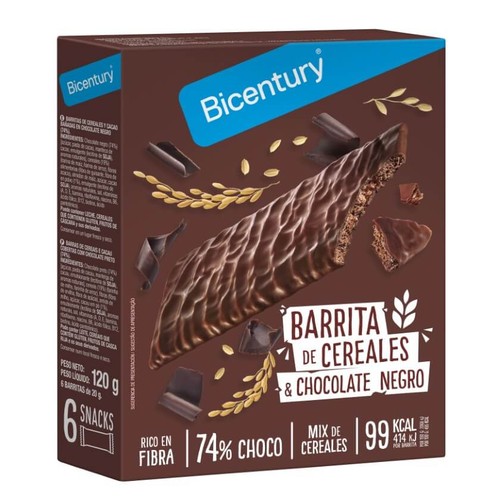 BICENTURY Barretes de cereals i xocolata negra