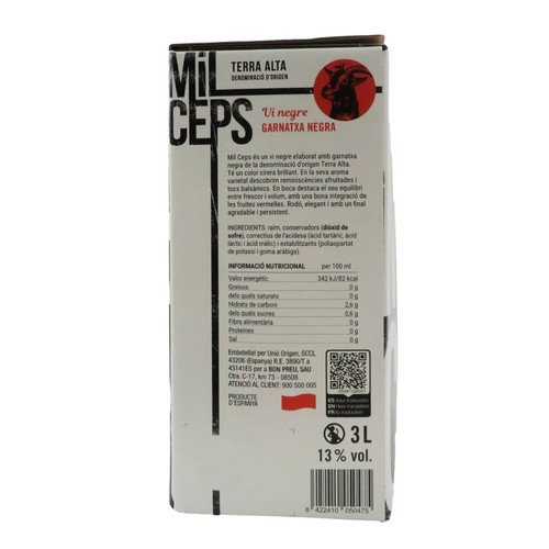 MIL CEPS Vi negre DO Terra Alta