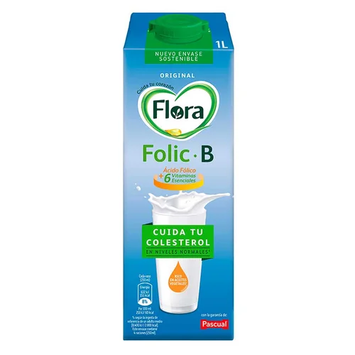 Bebida de leche desnatada Folic B en cartón