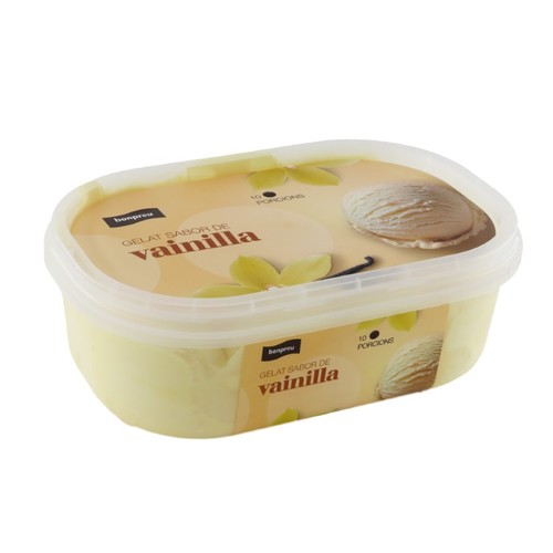 BONPREU Gelat amb sabor de vainilla