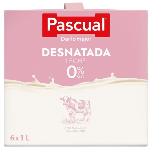 PASCUAL Llet desnatada 6x1L en cartró