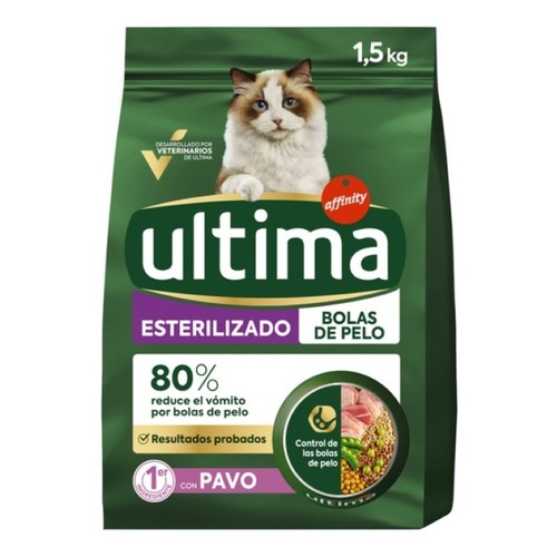 ULTIMA Menjar de gall dindi per a gat esterilitzat boles de pèl