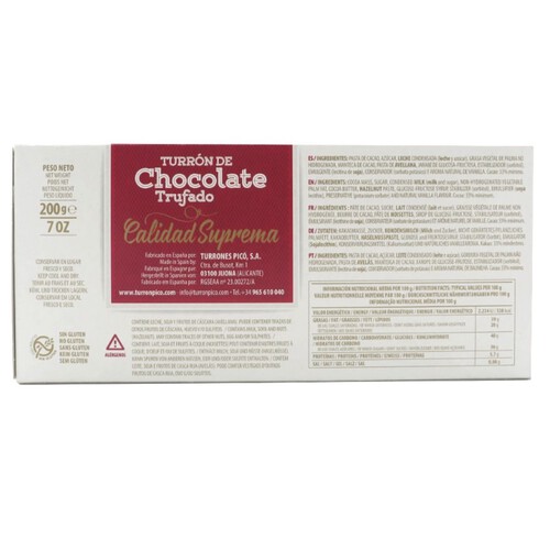 PICÓ Torró de xocolata trufada
