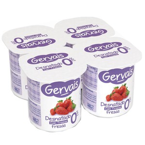 Imagen de GERVAIS Iogurt desnatat de maduixa amb trossos