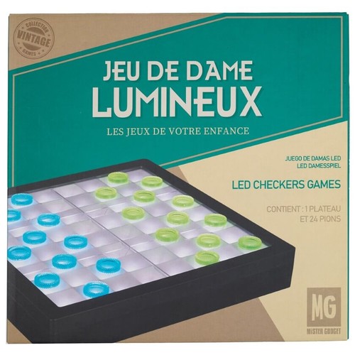 MISTER GADGET Joc de dames led transparent