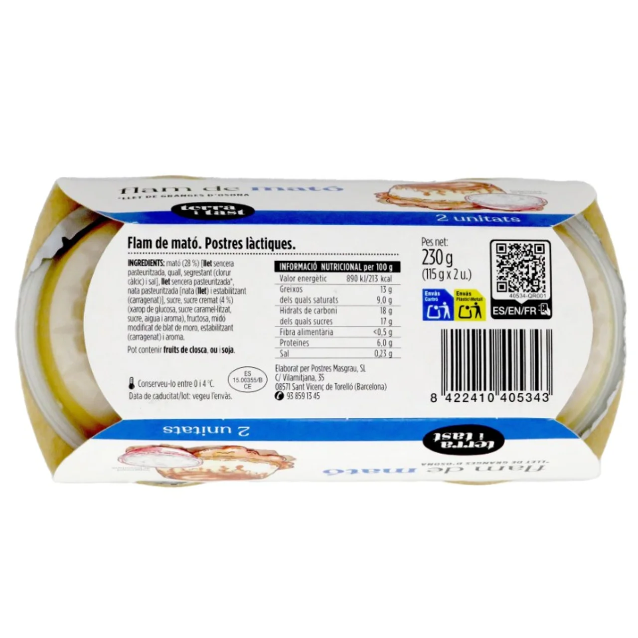 TERRA I TAST Flan de requesón