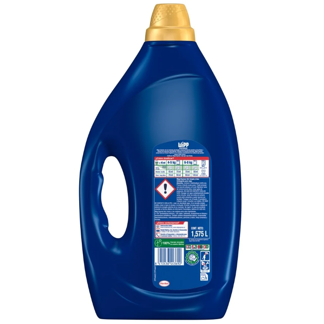 Detergente líquido limpio y liso de 40 dosis