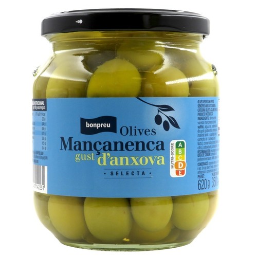 BONPREU Olives Mançanenca amb gust d'anxova