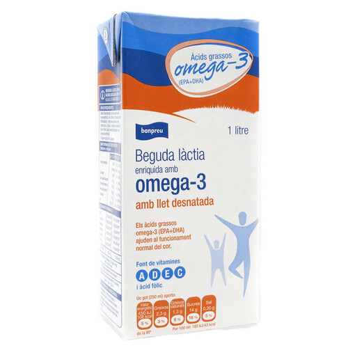 BONPREU Beguda làctia enriquida amb Omega-3 en cartró
