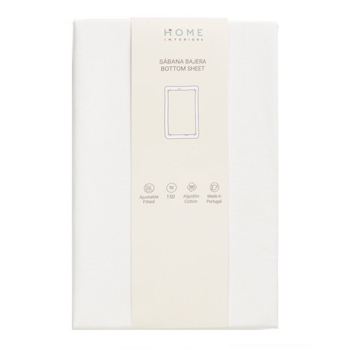 HOME INTERIORS Llençol de sota Blanc de 90cm