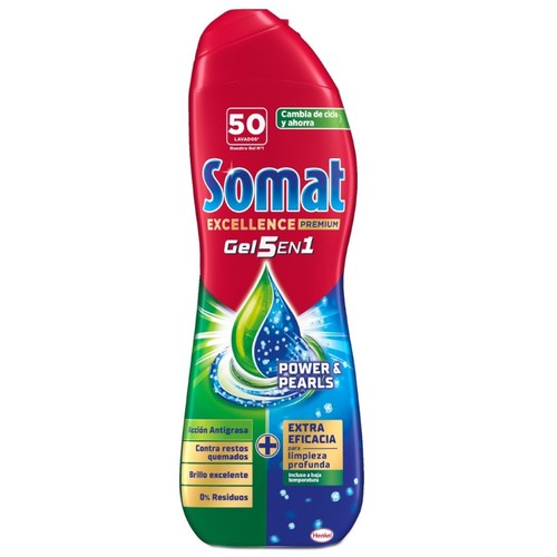 SOMAT Detergent rentavaixelles Excellence Duo Gel de 50 dosis