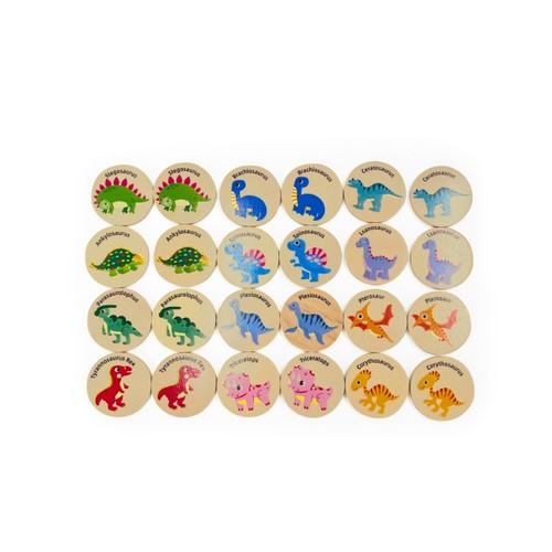 NATURE Joc Parelles de Dinosaures de Fusta