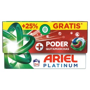 Detergente en cápsulas ARIEL SENSACIONES, caja 19 dosis 19 ud