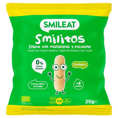 SMILEAT Snack amb poma i platàn ecològic