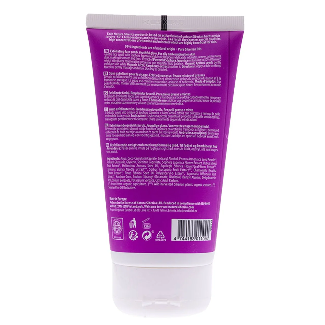Exfoliante facial piel mixta ecológico