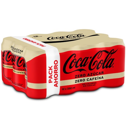 COCA-COLA Refresc de cola zero sense cafeïna/sucre en llauna