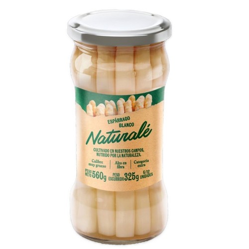 NATURALÉ Espàrrecs blancs molt gruixuts 6/12