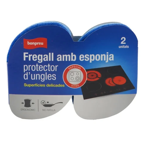 BONPREU Estropajo con esponja salvauñas