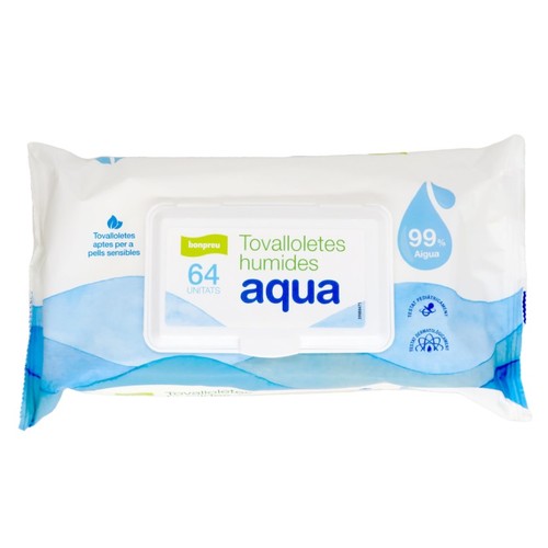 BONPREU Tovalloletes humides aqua