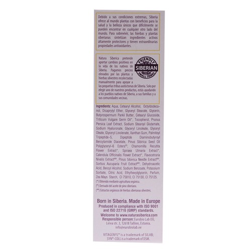 NATURA SIBERICA Crema facial de nit reparadora