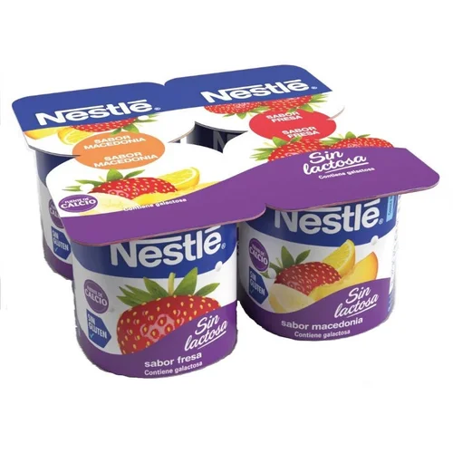 Yogur desnatado con melocotón sin lactosa