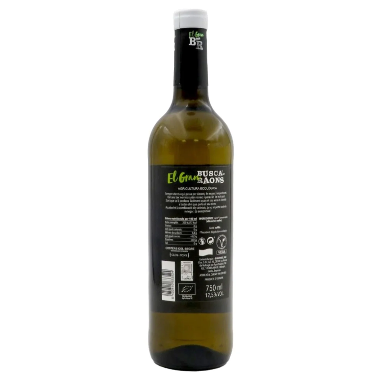 Vino blanco ecológico DO Costers del Segre