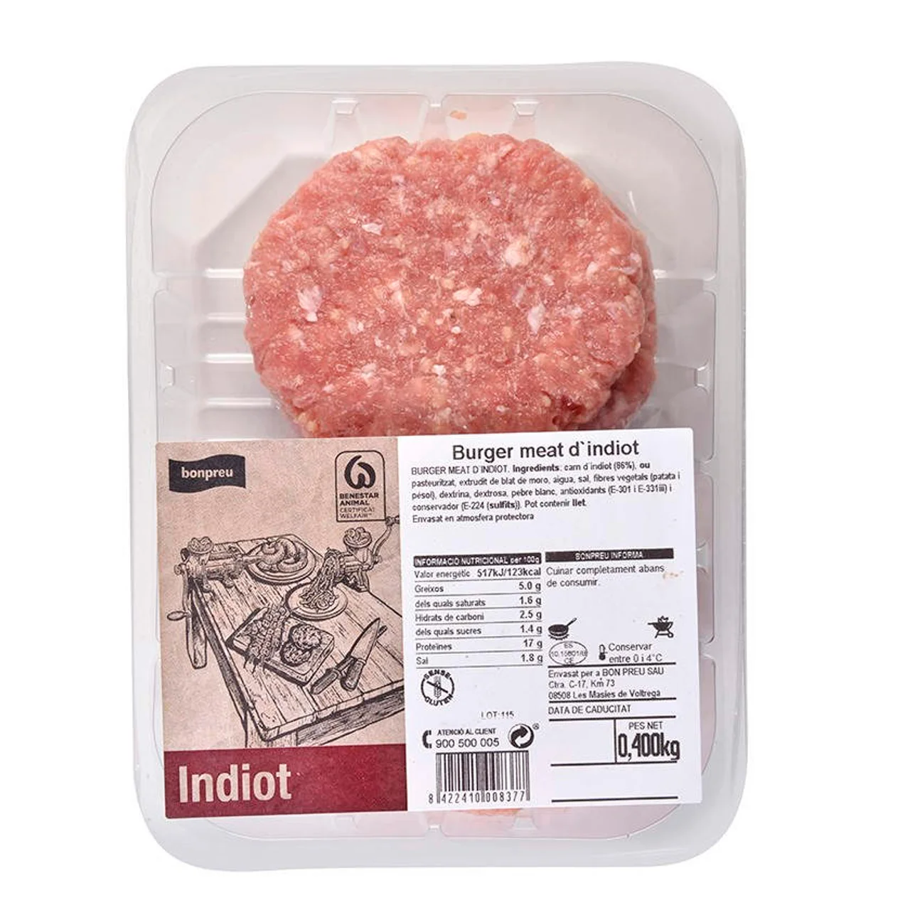 BONPREU Burger de pavo