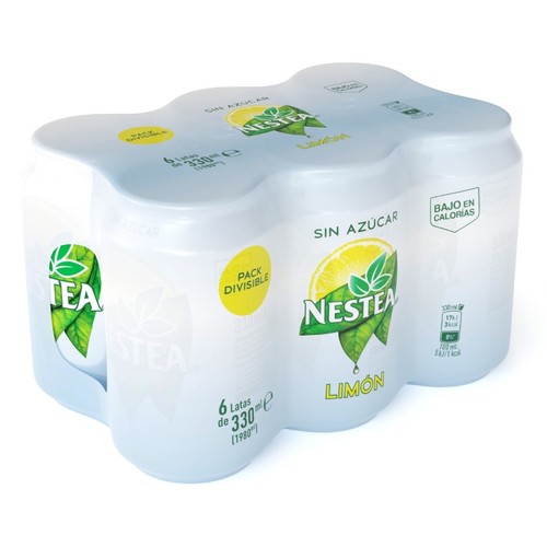 NESTEA Refresc de te amb llimona sense sucre 6x33 cl en llauna