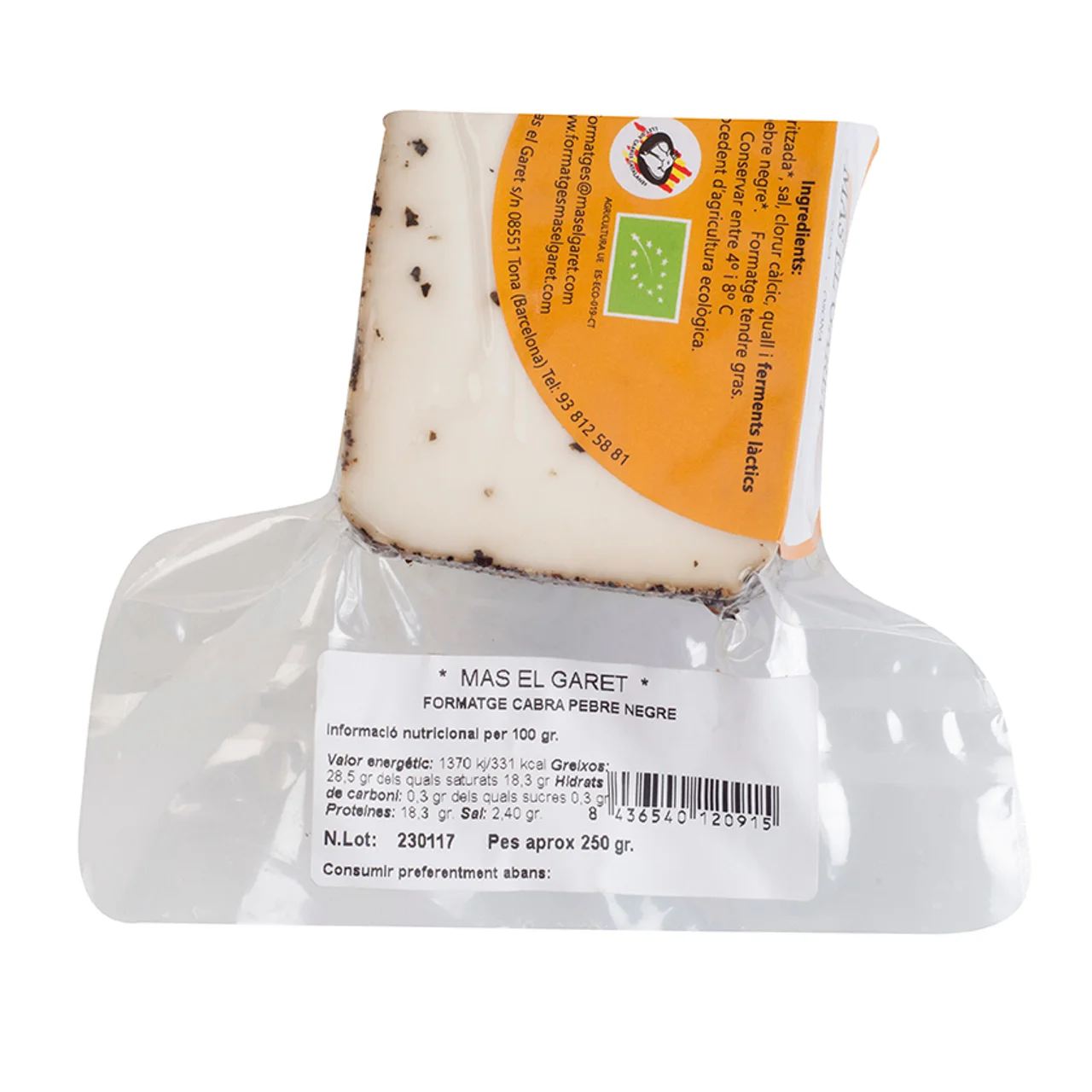 Queso de cabra con pimienta eco Km0