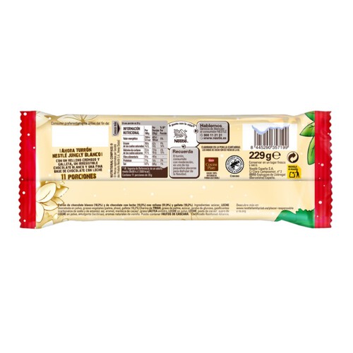 NESTLÉ Torró Jungly de xocolata blanca i galeta