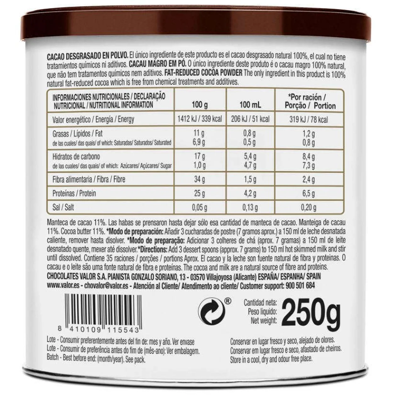 Cacao soluble